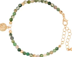 Bijou Brigitte Edelsteinarmbänder|Armbänder Gold>Armband - Agate Pearls gold, grün