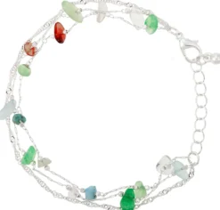 Bijou Brigitte Edelsteinarmbänder|Bunte Armbänder>Armband - Aventurine Summer mehrfarbig, silber