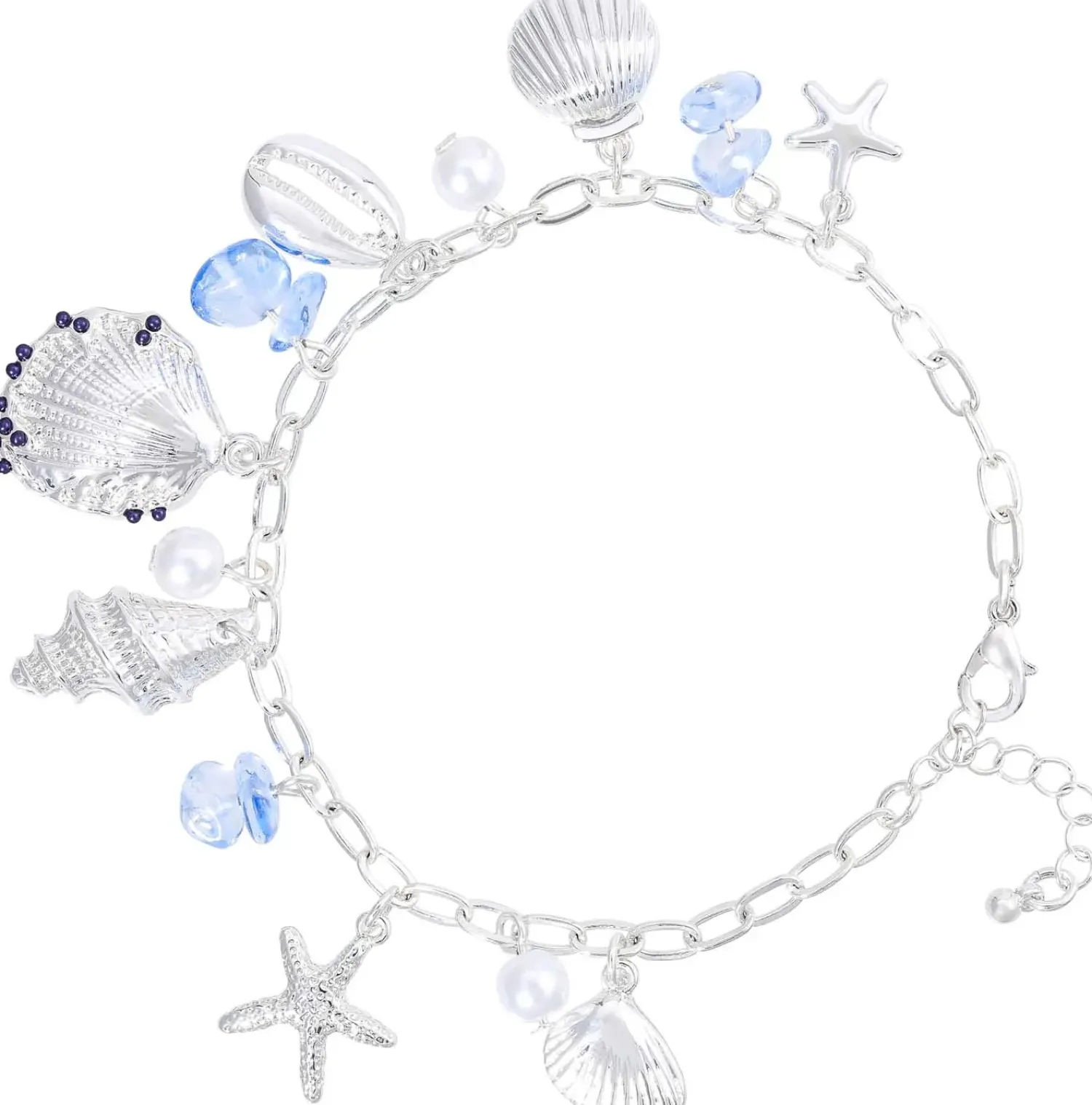 Bijou Brigitte Maritimer Schmuck|Perlenarmbänder>Armband - Beach Pendants silber