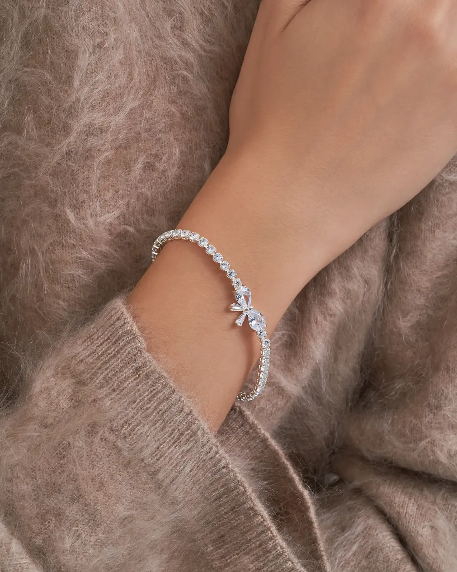 Bijou Brigitte Blumenschmuck>Armband - Beautiful Bow silber