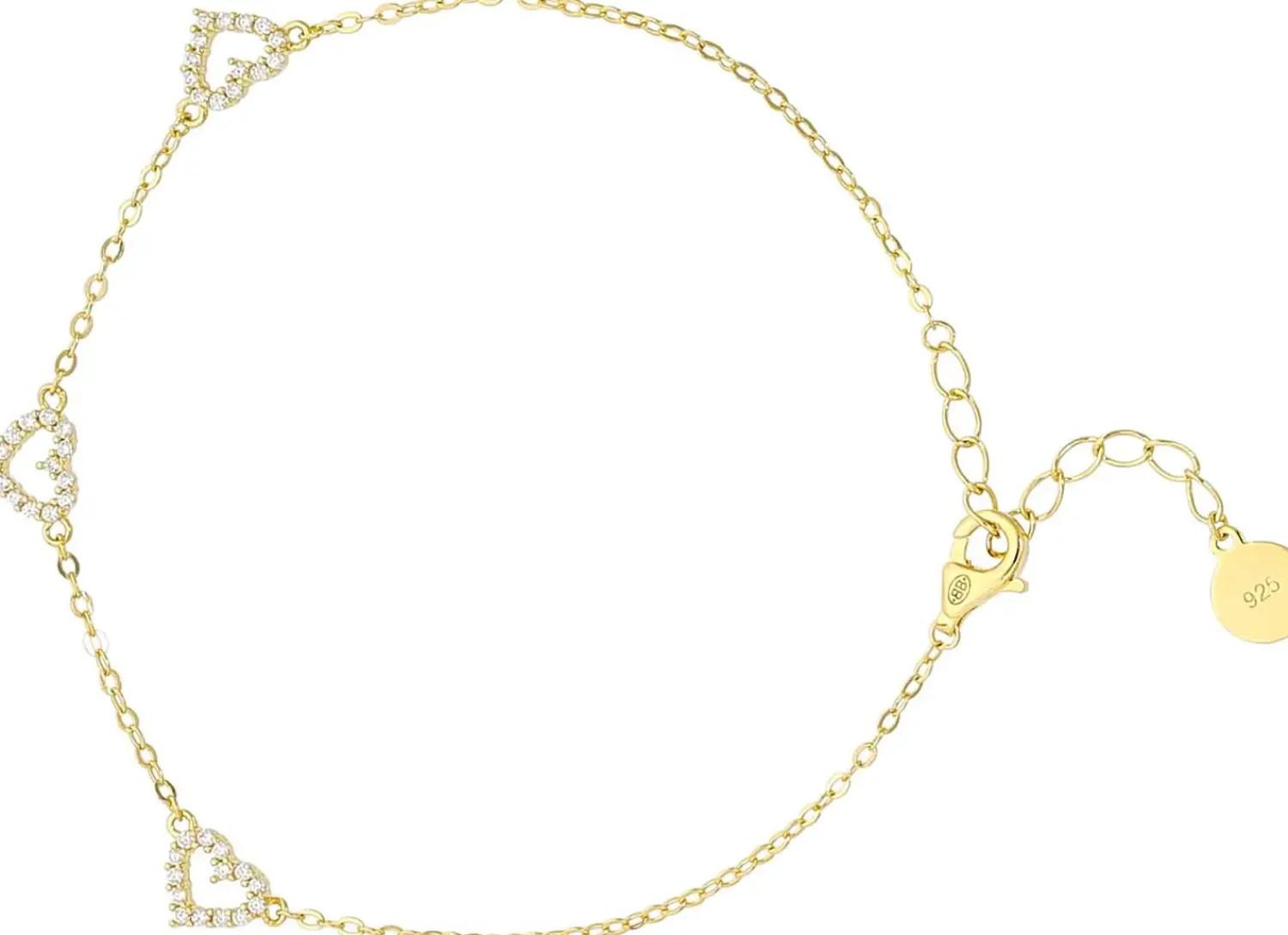 Bijou Brigitte Silver Crystals|Armbänder 925Er Silber>Armband - Beautiful Hearts gold