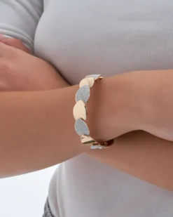 Bijou Brigitte Armbänder Gold>Armband - Bicolor Glitter gold, silber