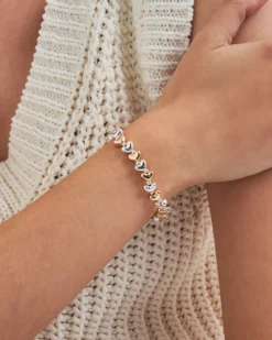 Bijou Brigitte Armbänder Gold|Für Bestimmte Personen>Armband - Bicolor Hearts gold, silber