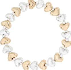 Bijou Brigitte Armbänder Gold|Für Bestimmte Personen>Armband - Bicolor Hearts gold, silber