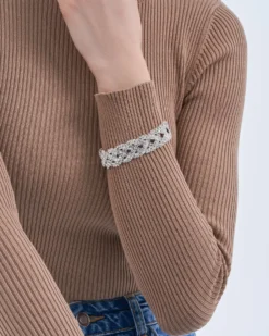 Bijou Brigitte Hochzeitsgäste>Armband - Braided Sparkle silber