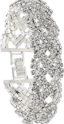 Bijou Brigitte Hochzeitsgäste>Armband - Braided Sparkle silber