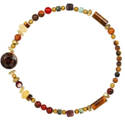 Bijou Brigitte Edelsteinarmbänder|Boho-Schmuck>Armband - Brown Agate braun