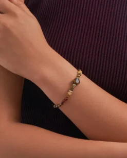 Bijou Brigitte Edelsteinarmbänder|Boho-Schmuck>Armband - Brown Agate braun