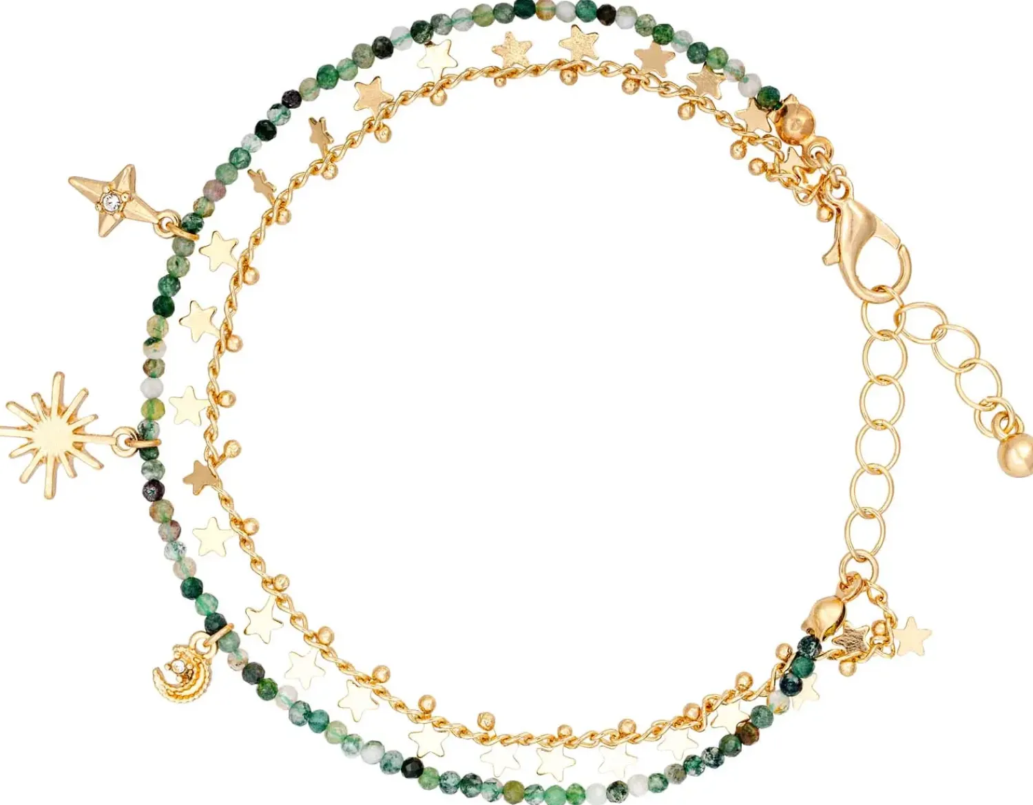 Bijou Brigitte Edelsteinarmbänder|Armbänder Gold>Armband - Celestial Glow türkis, gold