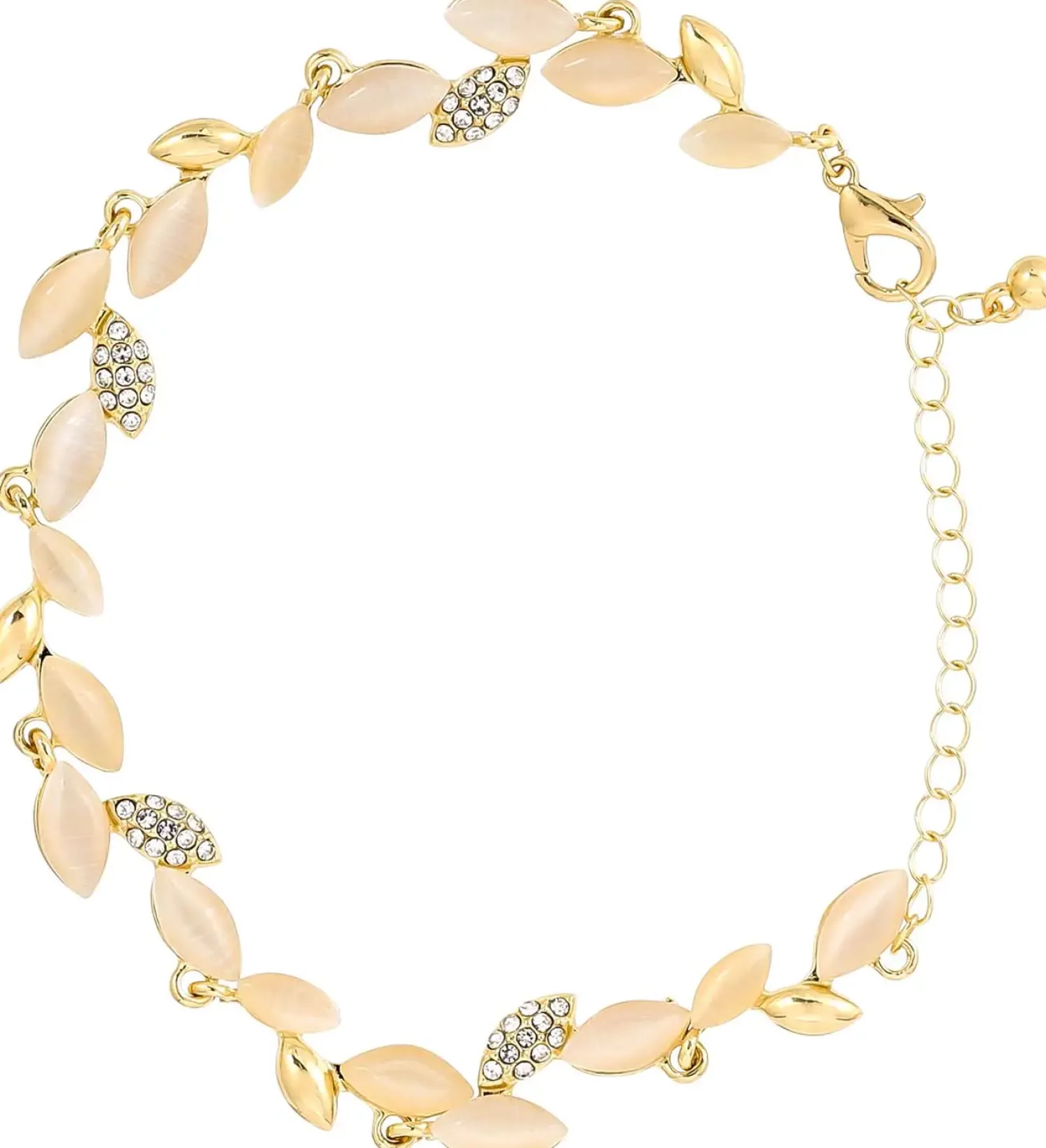Bijou Brigitte Armbänder Gold|Blumenschmuck>Armband - Charming Leaves gold