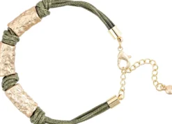 Bijou Brigitte Armbänder Gold|Boho-Schmuck>Armband - Chunky Beads gold, grün