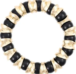 Bijou Brigitte Armbänder Gold>Armband - Chunky Black schwarz, gold