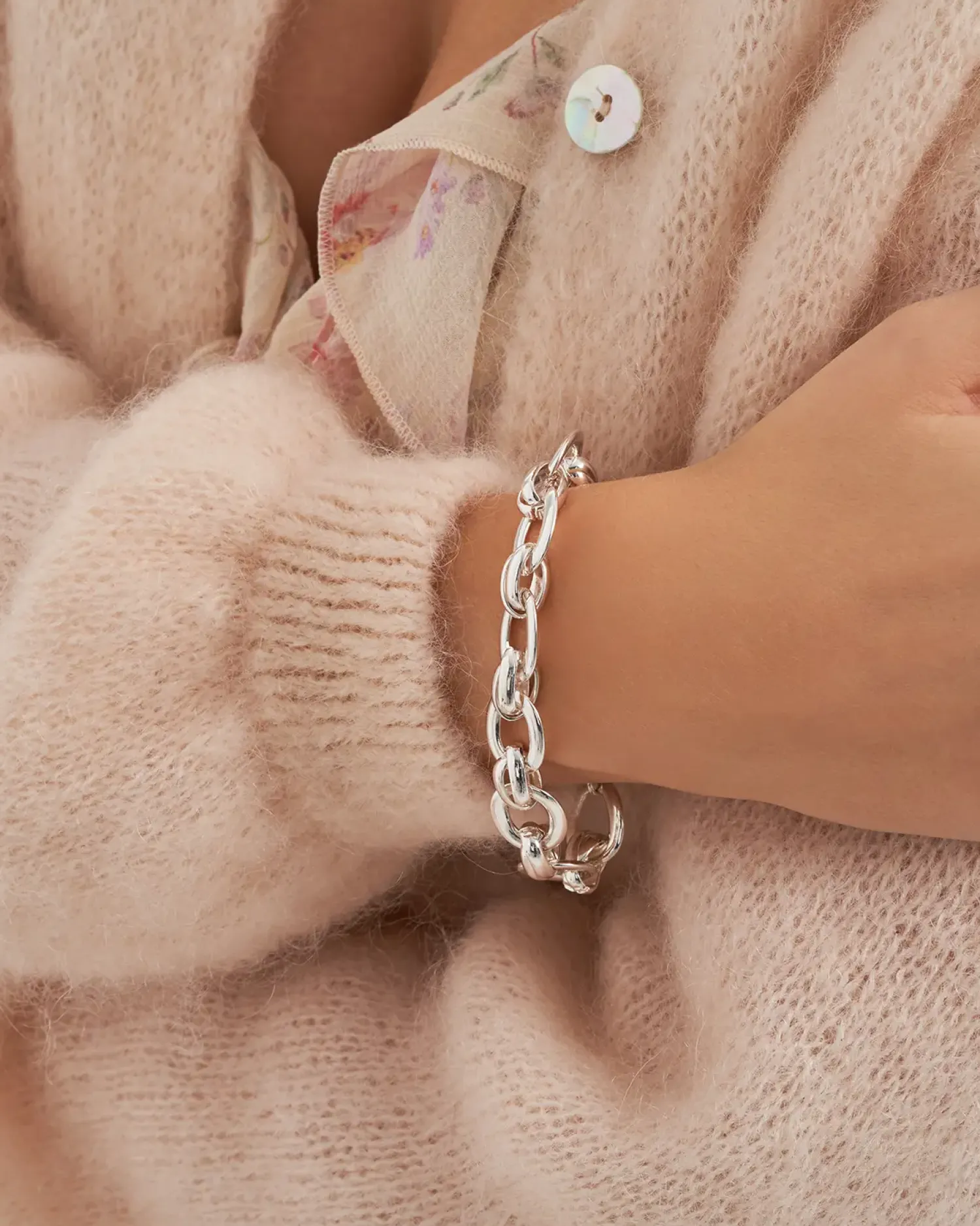 Bijou Brigitte Basics>Armband - Chunky Chain silber