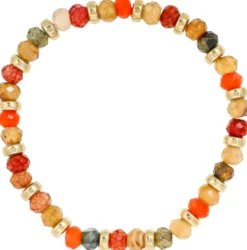 Bijou Brigitte Edelsteinarmbänder|Bunte Armbänder>Armband - Colorful Agate rot, mehrfarbig, orange