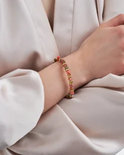 Bijou Brigitte Edelsteinarmbänder|Bunte Armbänder>Armband - Colorful Agate rot, mehrfarbig, orange
