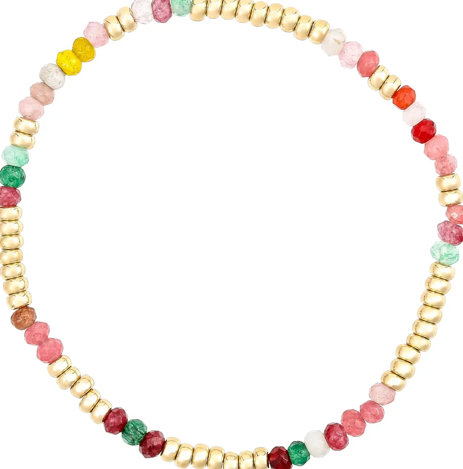 Bijou Brigitte Edelsteinarmbänder|Bunte Armbänder>Armband - Colorful Jade mehrfarbig
