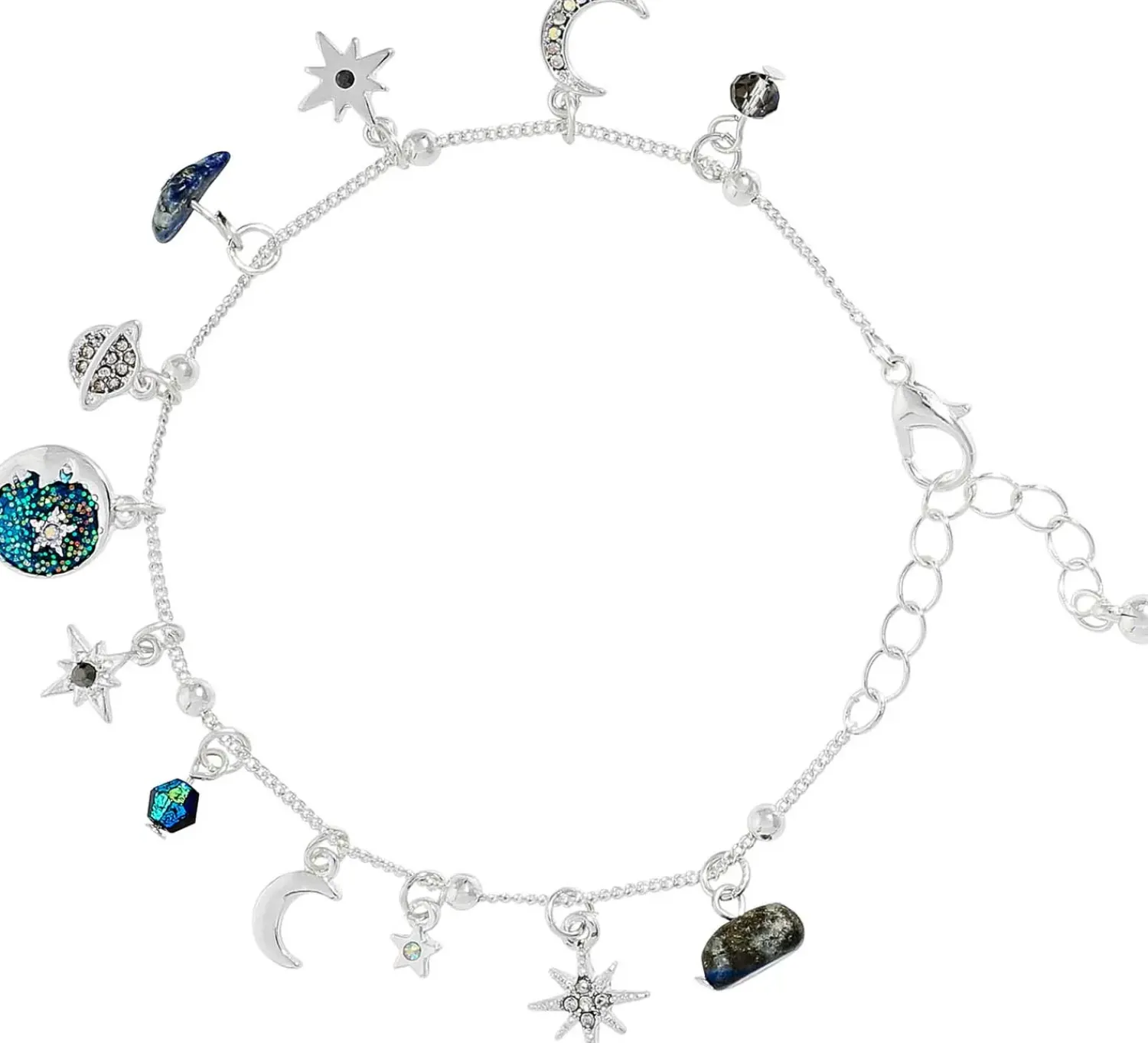 Bijou Brigitte Edelsteinarmbänder>Armband - Cosmic Pendants blau, silber