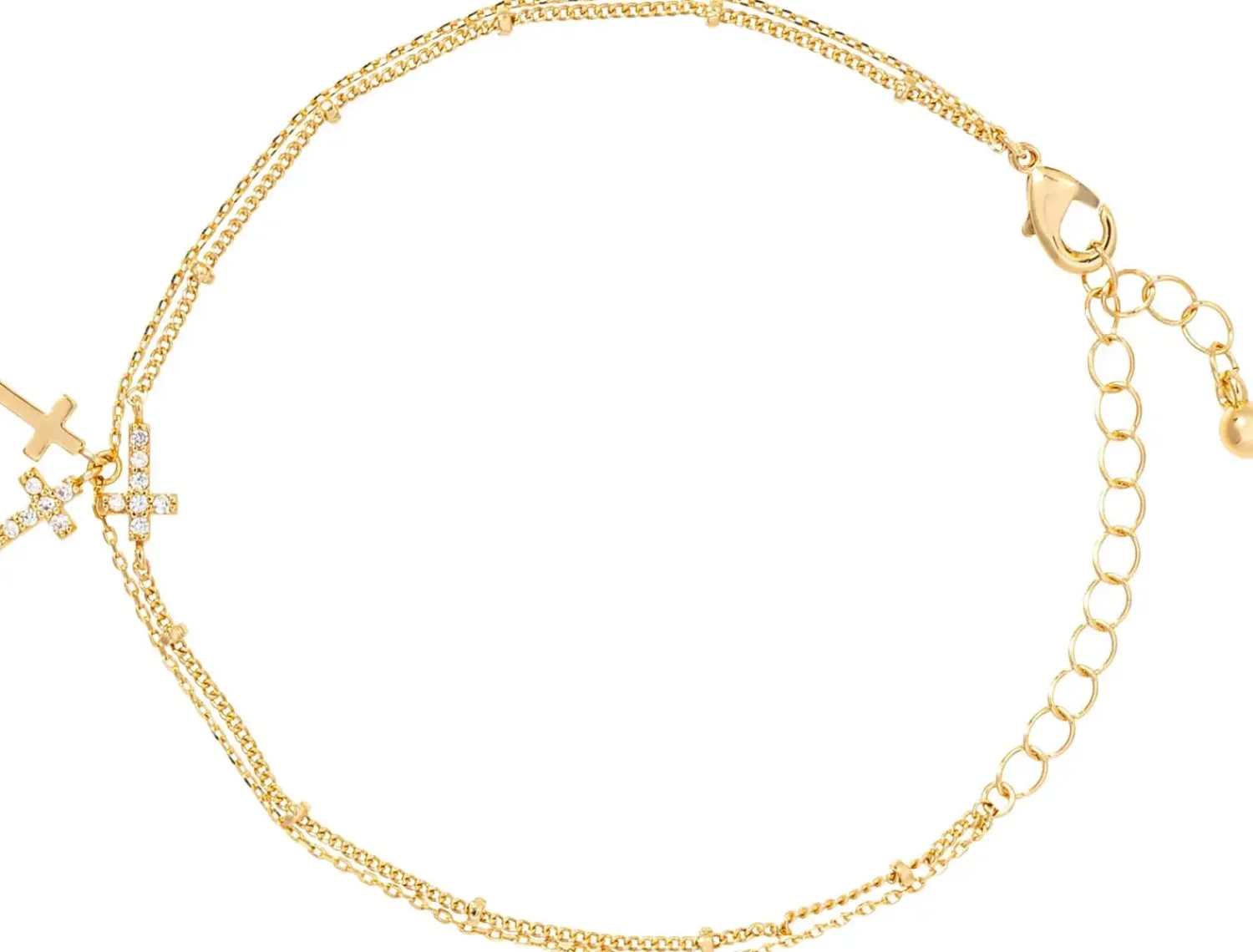 Bijou Brigitte Armbänder Gold>Armband - Cross Trio gold