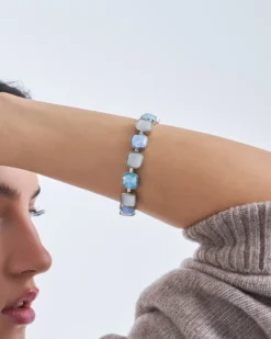 Bijou Brigitte Pastellschmuck>Armband - Cute Sparkle blau, silber