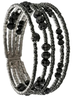 Bijou Brigitte Armreifen>Armband - Dark Glitter schwarz