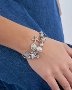 Bijou Brigitte Muschelschmuck|Armreifen>Armband - Different Pendants silber