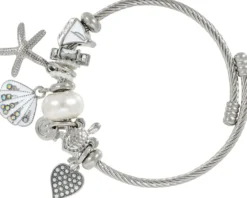 Bijou Brigitte Muschelschmuck|Armreifen>Armband - Different Pendants silber