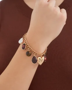 Bijou Brigitte Edelsteinarmbänder|Armbänder Gold>Armband - Different Tigereye braun, gold