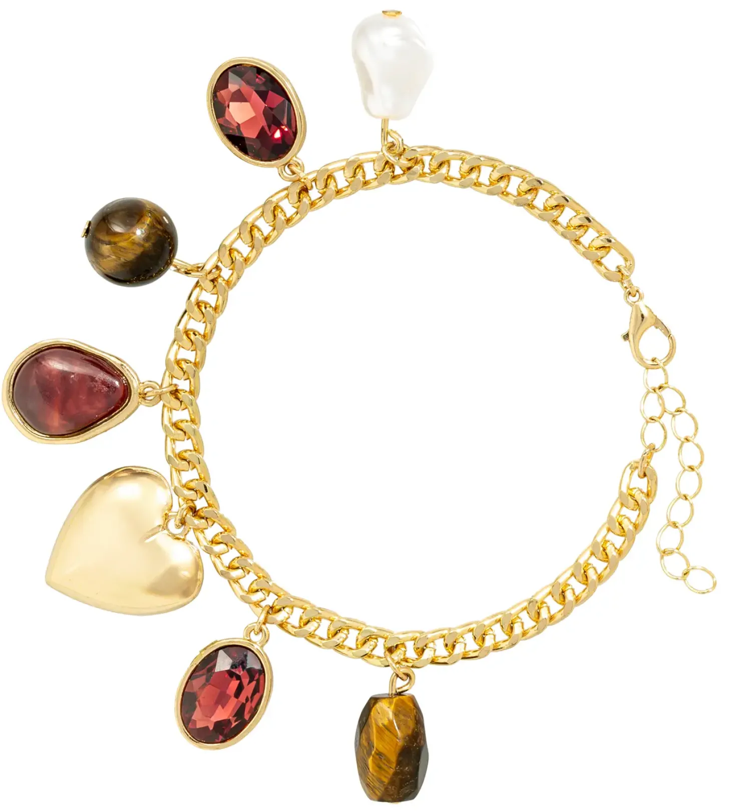 Bijou Brigitte Edelsteinarmbänder|Armbänder Gold>Armband - Different Tigereye braun, gold