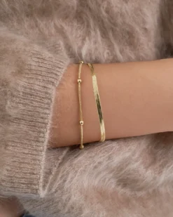Bijou Brigitte Armbänder Gold>Armband - Double Shine gold