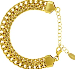 Bijou Brigitte Armbänder Gold|Edelstahlarmbänder>Armband - Double Steel gold