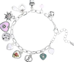 Bijou Brigitte Bunte Armbänder|Bunter Schmuck>Armband - Edelweiß Pendants mehrfarbig, silber