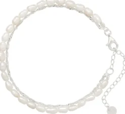Bijou Brigitte Perlenschmuck|Armbänder 925Er Silber>Armband - Elegant Pearls weiß, silber