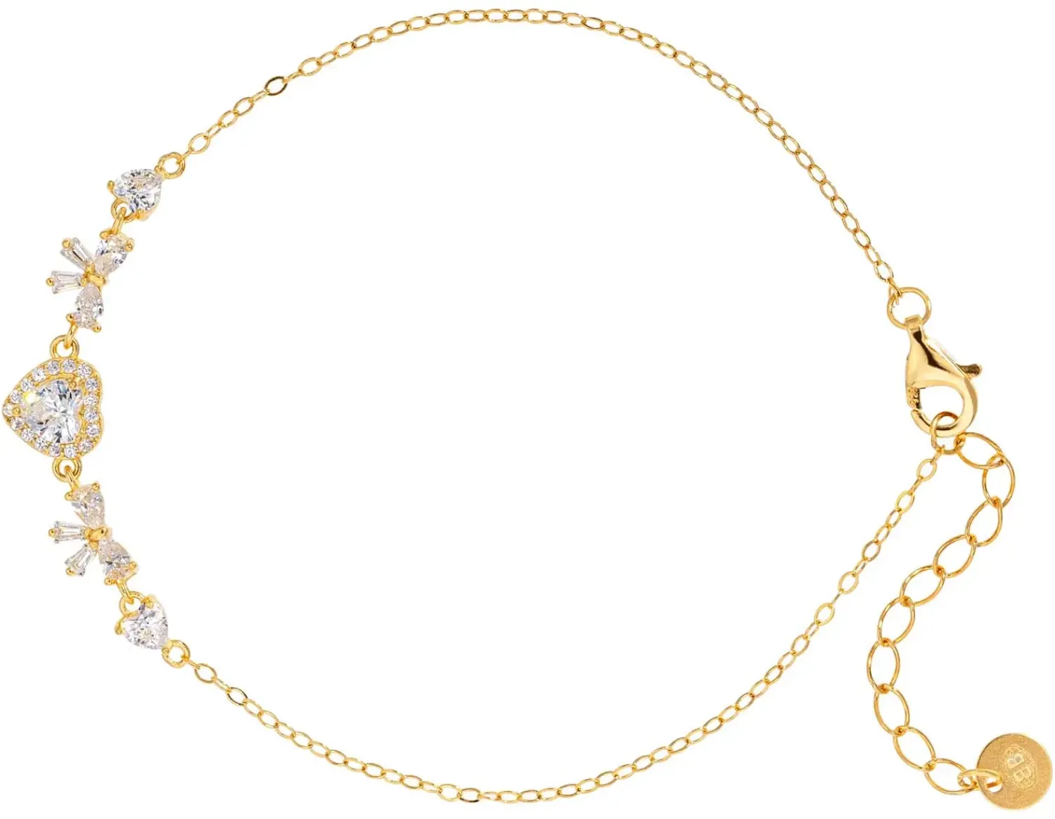 Bijou Brigitte Silver Crystals|Armbänder 925Er Silber>Armband - Embrace Hearts gold