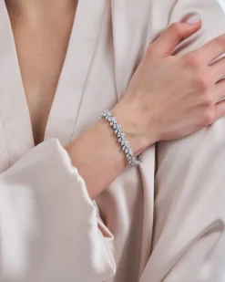 Bijou Brigitte Blumenschmuck|Brautschmuck>Armband - Floral Beauty silber