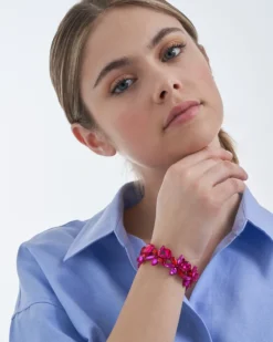 Bijou Brigitte Blumenschmuck>Armband - Floral Pink rot, pink