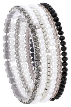 Bijou Brigitte Bunte Armbänder|Bunter Schmuck>Armband - Glam Around weiß, mehrfarbig