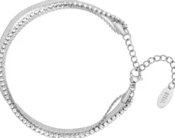 Bijou Brigitte Basics|Edelstahlarmbänder>Armband - Gleaming Steel silber