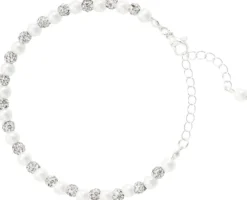 Bijou Brigitte Perlenschmuck|Perlenarmbänder>Armband - Glitter Pearls weiß, silber