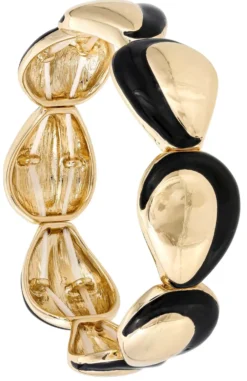 Bijou Brigitte Armbänder Gold>Armband - Gold Edge schwarz, gold