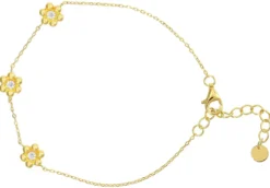 Bijou Brigitte Blumenschmuck|Silver Crystals>Armband - en Bloom gold