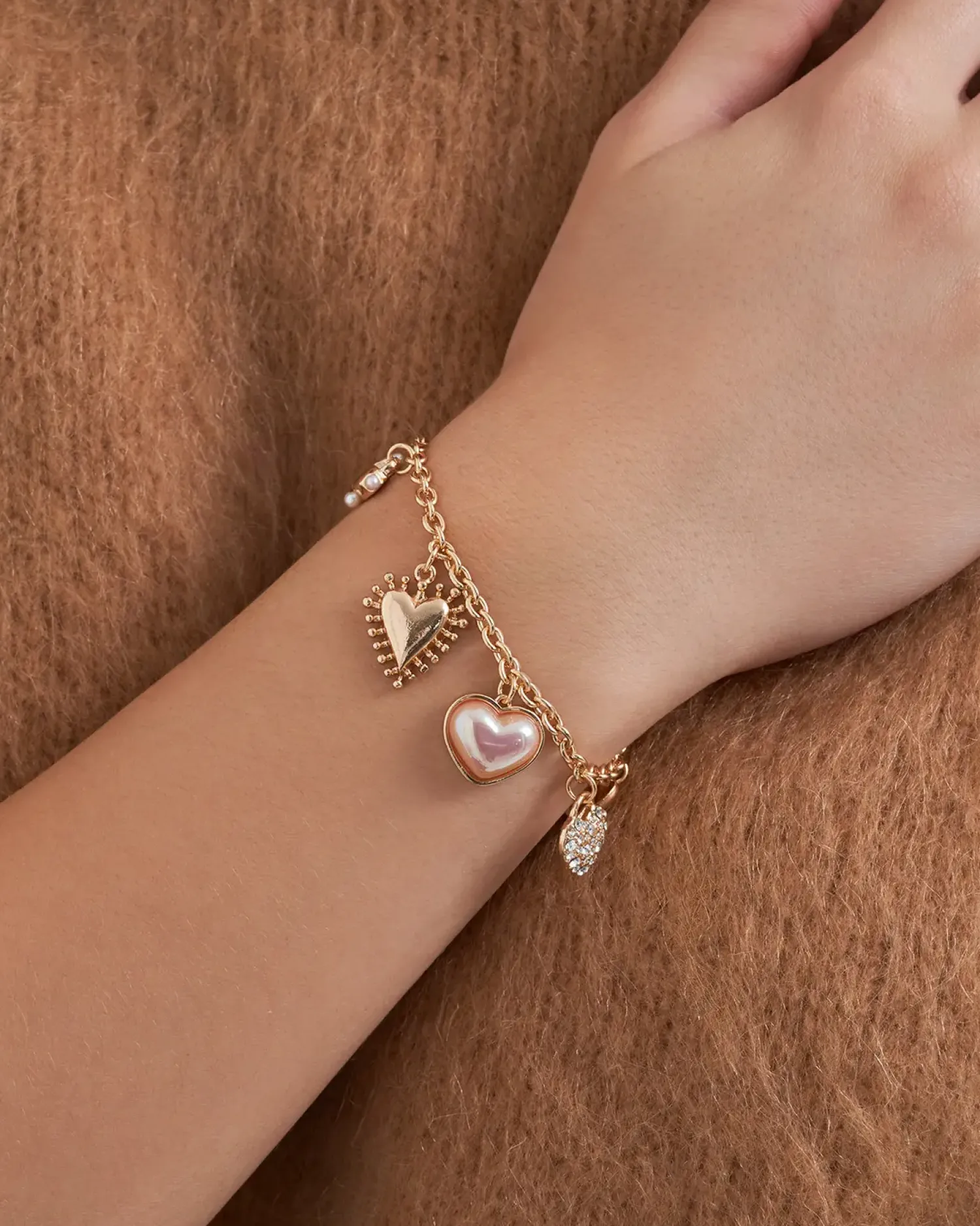 Bijou Brigitte Armbänder Gold|Perlenarmbänder>Armband - en Hearts gold
