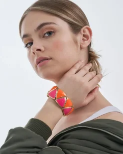Bijou Brigitte Armreifen>Armband - Golden Sunset orange, pink