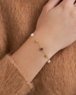 Bijou Brigitte Edelsteinarmbänder|Armbänder Gold>Armband - Green Gem gold, grün