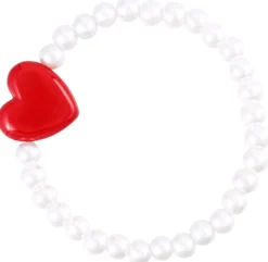Bijou Brigitte Perlenschmuck|Perlenarmbänder>Armband - Heart Pearl weiß
