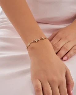 Bijou Brigitte Armbänder Gold|Blumenschmuck>Armband - Luxury Flower gold