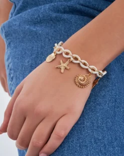 Bijou Brigitte Armbänder Gold|Maritimer Schmuck>Armband - Maritime Magic gold, weiß