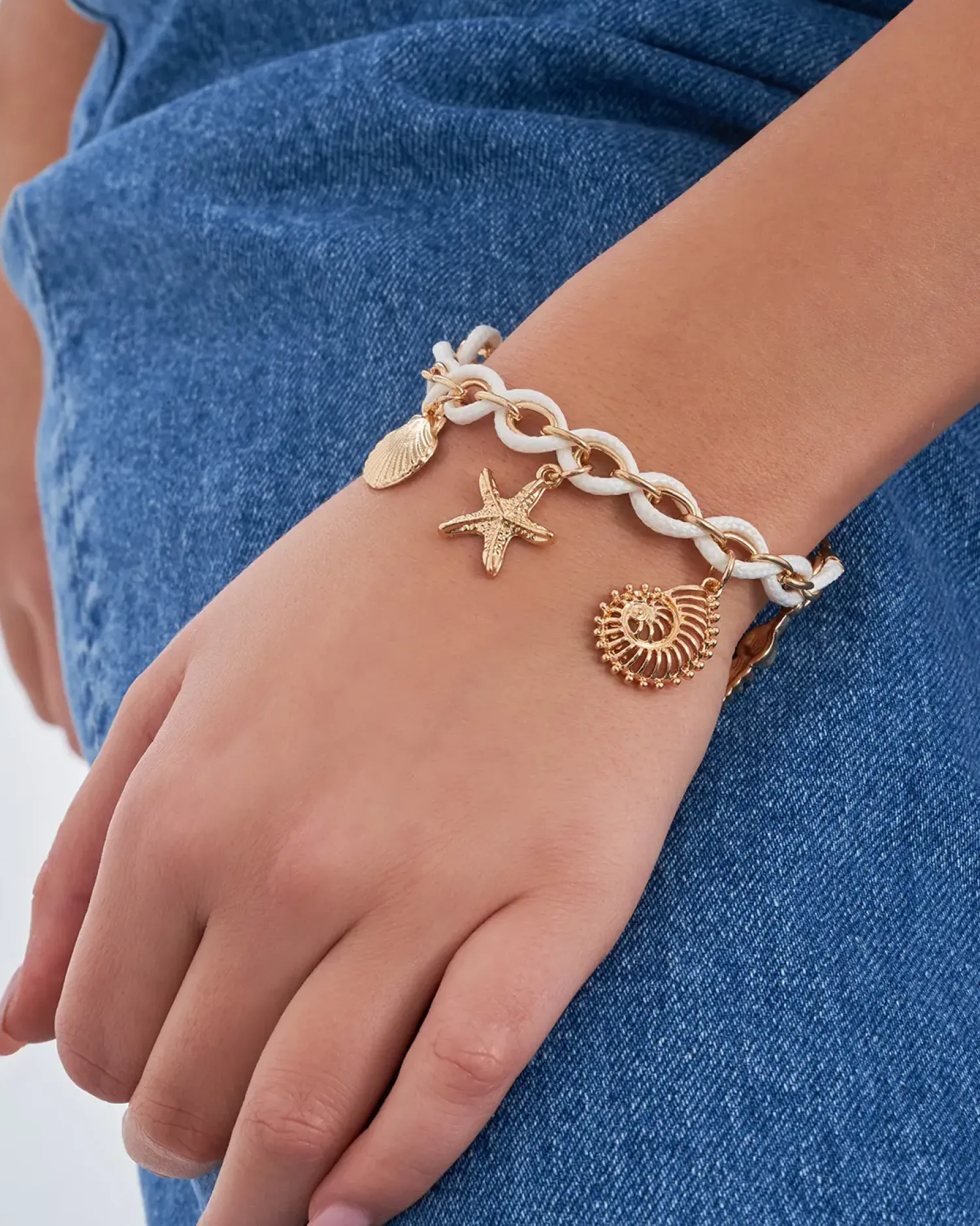 Bijou Brigitte Armbänder Gold|Maritimer Schmuck>Armband - Maritime Magic gold, weiß