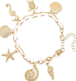 Bijou Brigitte Armbänder Gold|Maritimer Schmuck>Armband - Maritime Magic gold, weiß