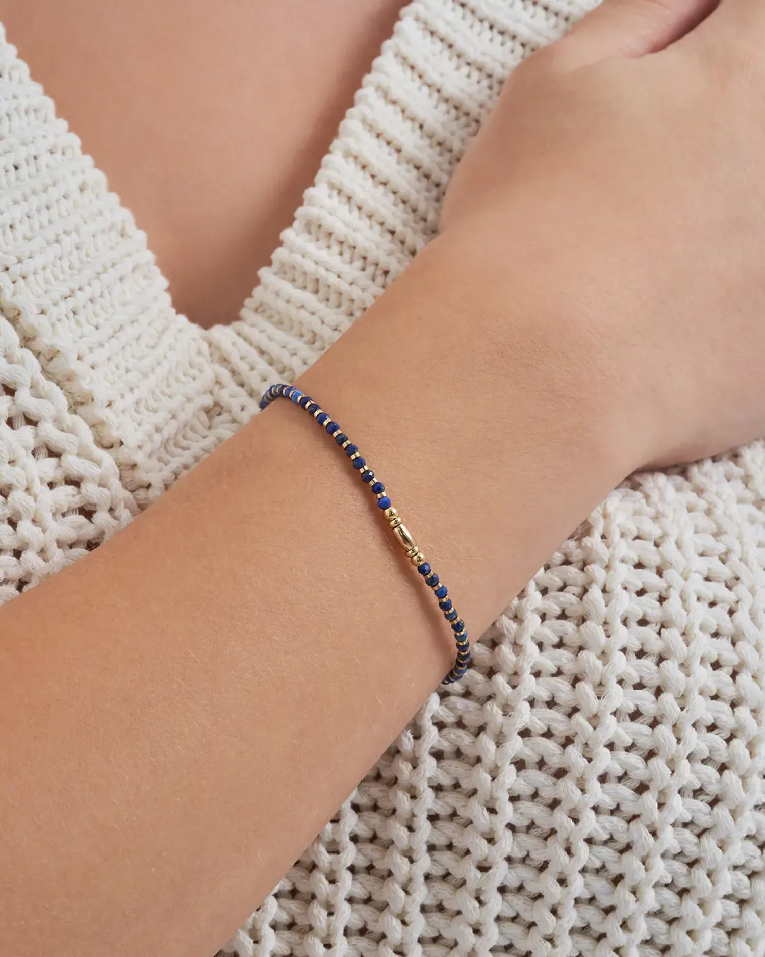 Bijou Brigitte Edelsteinarmbänder|Boho-Schmuck>Armband - Midnight Lapis blau
