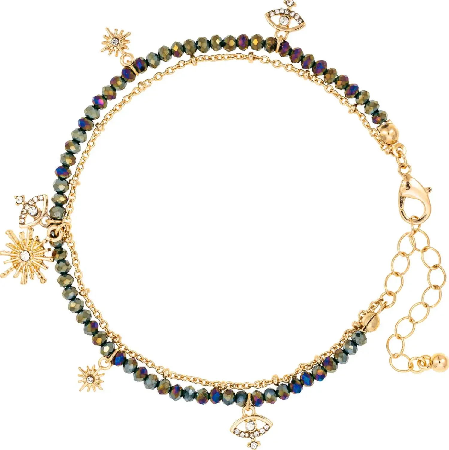 Bijou Brigitte Armbänder Gold|Boho-Schmuck>Armband - Mystic Green gold, grün